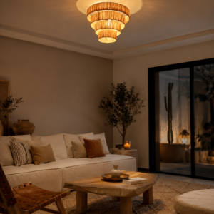 natural raffia pendant lamp 40 cm – boho & natural ceiling light