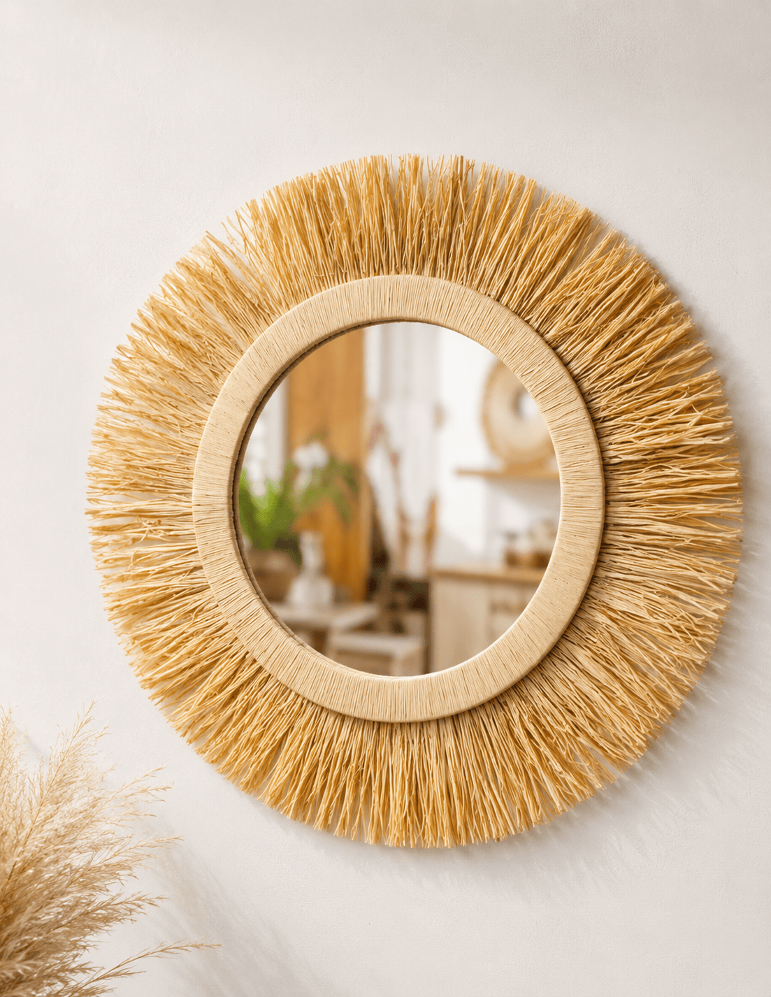 moroccan raffia sunburst mirror | handmade boho wall mirror moroccan raffia sunburst mirror | handmade boho wall mirror